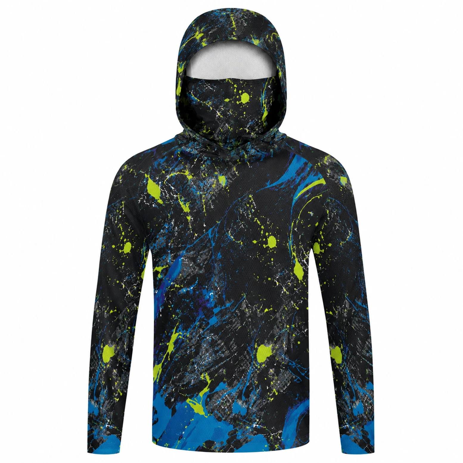 Fishing Shirt Uv Protection - Herenvissershirt met capuchon, lange mouwen, UV-bescherming,