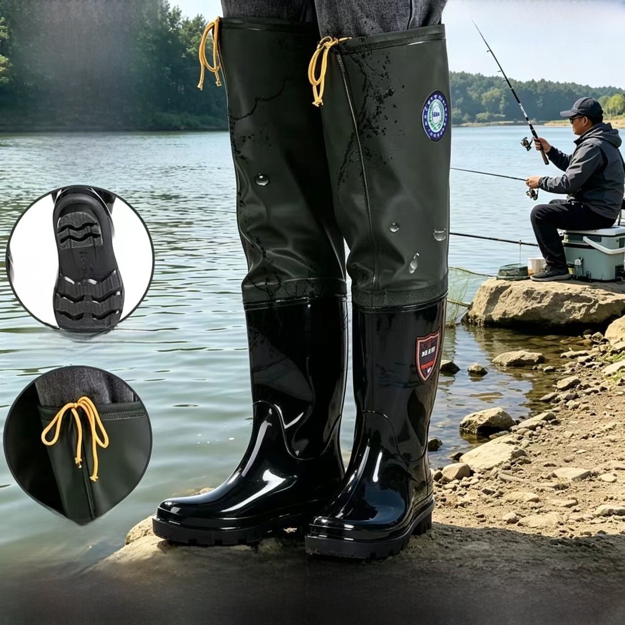 Fishing Pants Waterproof - Verdikte overknee regenlaarzen, hoge waterschoenen voor