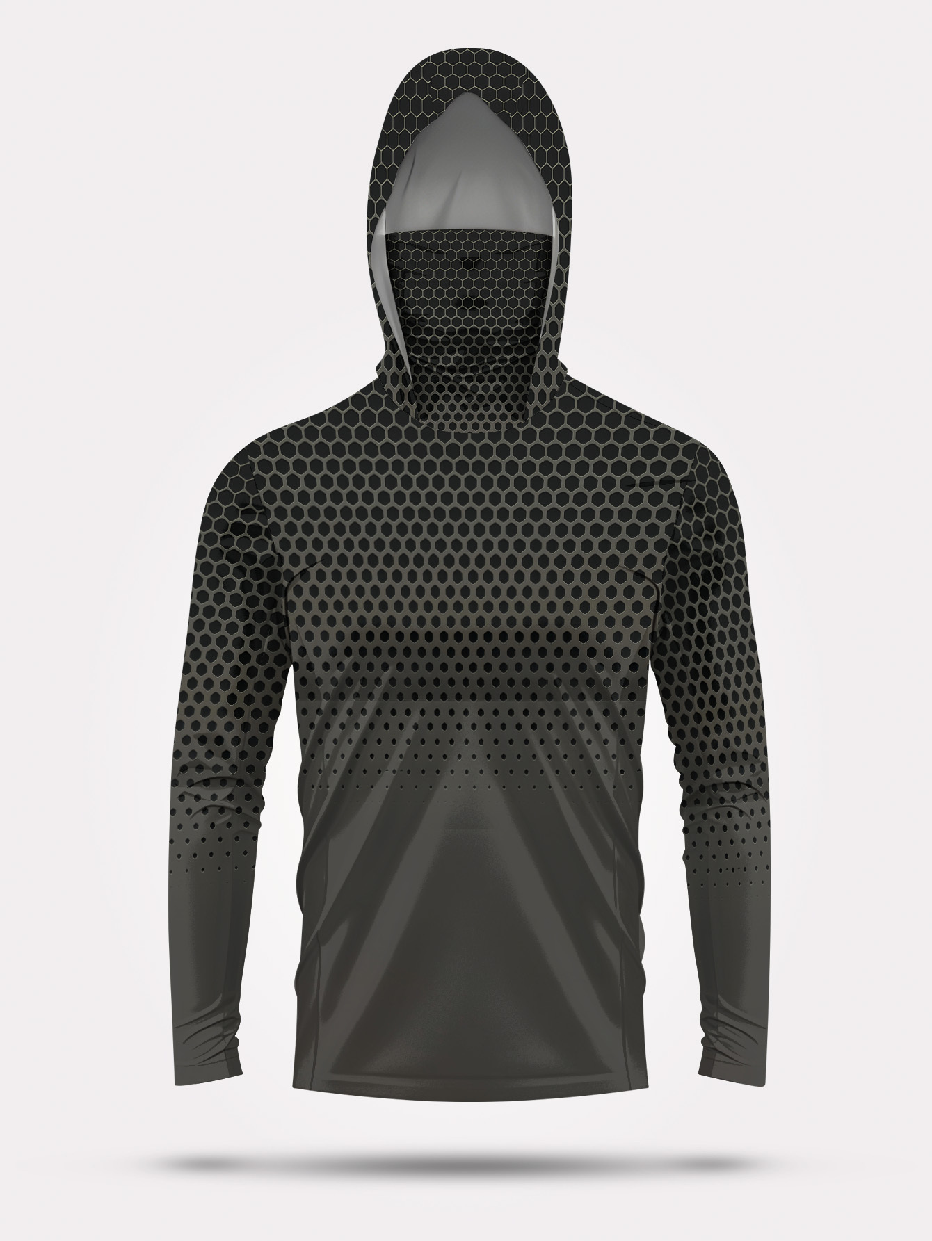 Grijs gradiënt honingraatpatro - Fishing Shirt Uv Protection recensie en prijs